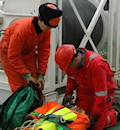 First Aid in the marine environment on an oil rig